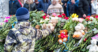 На месте пожара в Кемерове