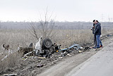 Российские журналисты попали под обстрел под Донецком