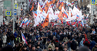 Акция памяти Бориса Немцова в Москве