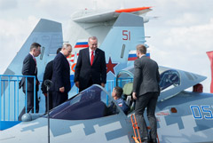 Путин на МАКС-2019 показал Эрдогану новейший истребитель Су-57